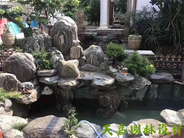 宁波假山流水喷泉鱼池制作